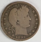 1892 S Barber Quarter