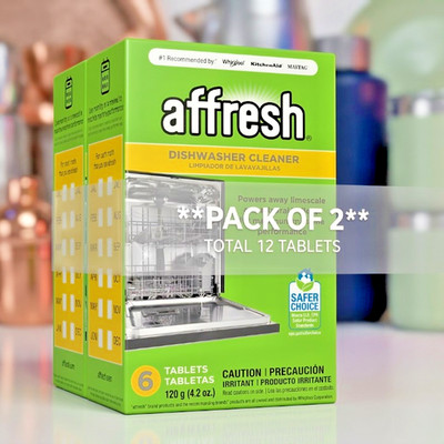   Affresh Dishwasher Cleaner Tablets   6 Count (Pack of 2) 
