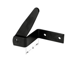 Arrêt volet à visser déport 50mm noir