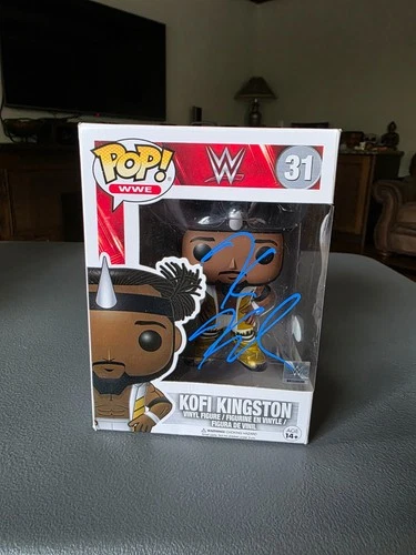 KOFI KINGSTON WRESTLING #31 WWE SIGNED AUTOGRAPHED FUNKO POP coa jsa