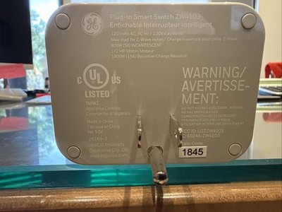 GE Z-Wave Plus Smart Switch ZW4103   Plug In