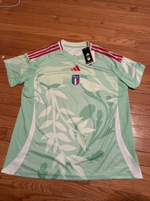 Adidas Italy National Team Women's Soccer Jersey Mint Red JF0600