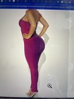 Women’s XS Purple/Pink Colorblock Sweetheart Neck Sleeveless Skinny Jumpsuit — photo 4