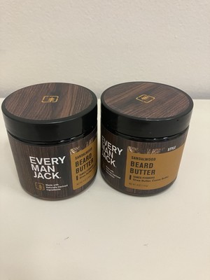 Every Man Jack Sandalwood Beard Butter 4 Oz Jars Lot Of 2 Jars