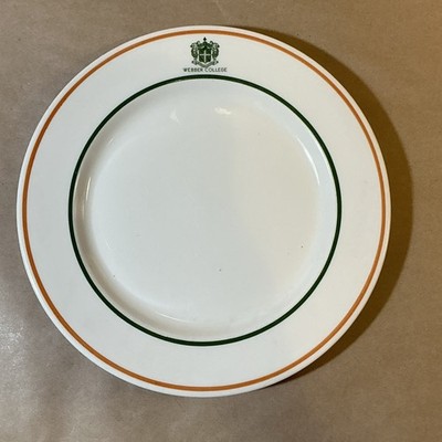 Vintage Webber College Plate Old Ivory Syracuse China Florida INV-B3E27