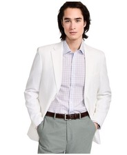 Tommy Hilfiger Mens Modern fit Sport Coat Blazer 36 S White Solid Linen