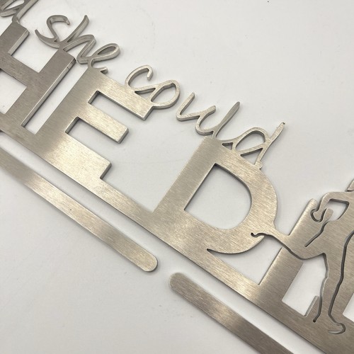 Medal Holder Display Hanging Rack “She Believed She Could So She Did” Wall Mount - Picture 3 of 13