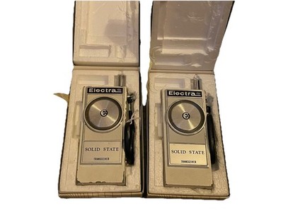 2 Vintage Electra Solid State Transceivers WT-700 Metal Cases In Box Not Tested