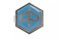 Emblem Piaggio Sechseck Aluminium Zum Klippen 32X37Mm