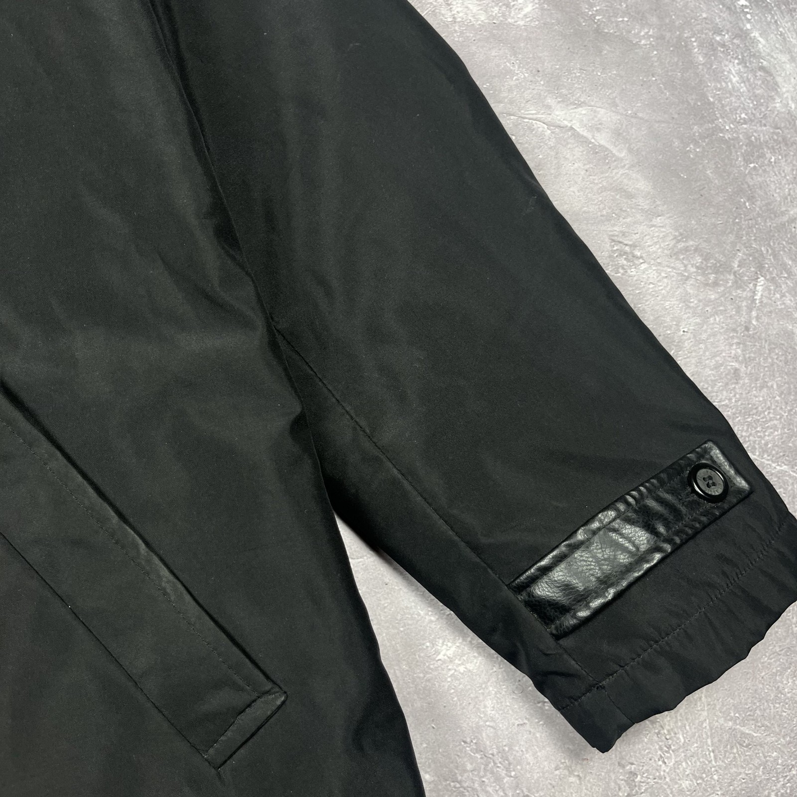 Versace Classic Coat Button Jacket Nylon Black Po… - image 5