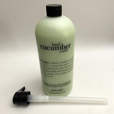 Philosophy Basil Cucumber Cooler 3-in-1 Shampoo Shower Gel Bubble Bath 32oz NEW