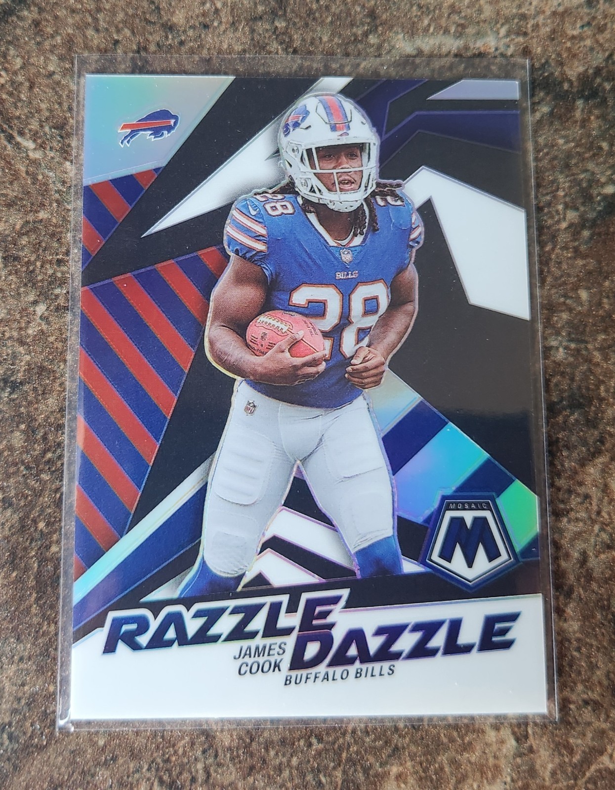 2022 Panini Mosaic James Cook SP Case Hit Razzle Dazzle Prizm Rookie RC Mint