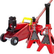 Torin Hydraulic Trolley Floor Jack Combo W 2 Jack Stands 2 Ton Capacity T82001