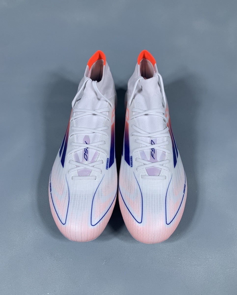 adidas F50 Elite Mid FG Soccer Cleats White Blue ID9203 Women's