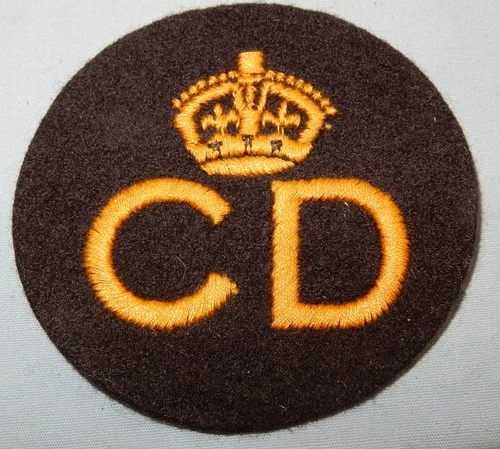 WW2 ERA HOME FRONT - CIVIL DEFENCE BRITISH MILITARY BREAST POCKET PATCH BADGE