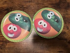 Veggie Tales Larry Kids Plastic Plate 8 Y2K 2000 Zak Big Idea 2 Plates