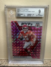 2020 Panini Mosaic Patrick Mahomes II MVPs, Mosaic Camo Pink, #297, BGS 9 MINT