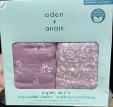 aden anais Organic Cotton Breathable Swaddle 2 Pack-Heritage Floral