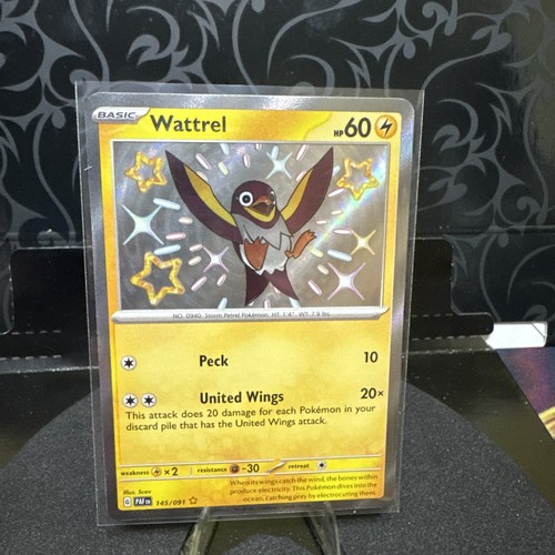Wattrel 145/091 Pokemon SV: Paldean Fates Shiny Rare Holofoil NM