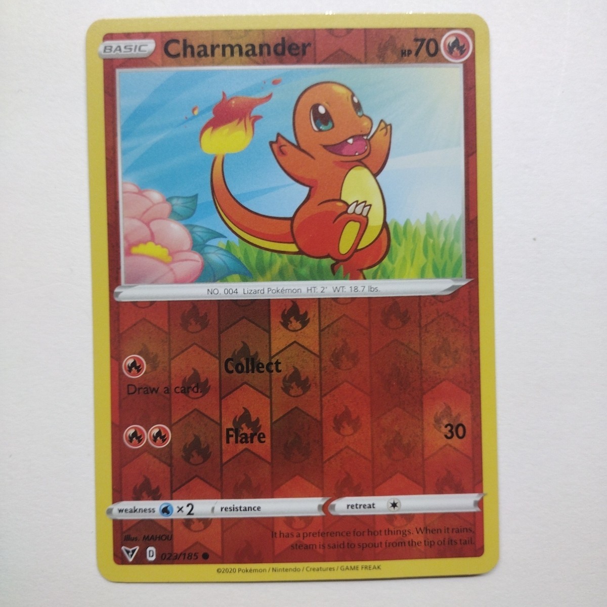 2020 Pokémon TCG Charmander Vivid Voltage 023/185 Reverse Holo NM