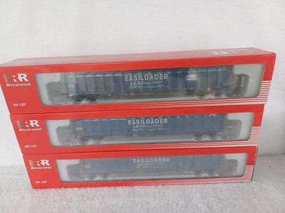 Rivarossi Spur HO HR6496 Easiloader ABRF Frankreich Planenrechen von drei Modellen 