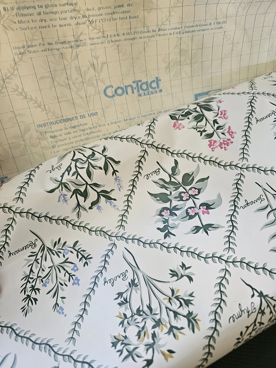 Papier Adhésif Décoratif Vintage Con-Tact Paper, Motif Rose Anglaise, 46x46 Cm, Neuf