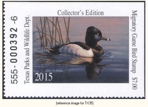 D2K Texas Duck Stamp 2015 ($7.00) - Picture 1 of 1