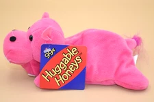 Huggable Honeys Zangeen Plush Beanie Pink Hippo Hippopotamus 1996