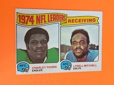 1975 Topps #3 Receiving Leaders (Charle Young / Lydell Mitchell)