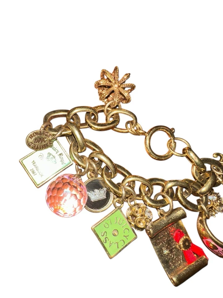 Juicy Couture Y2K Loaded Bracelet Class Of 2007 Entire Set Of 6 Rare Graduation - Image 2 of 4