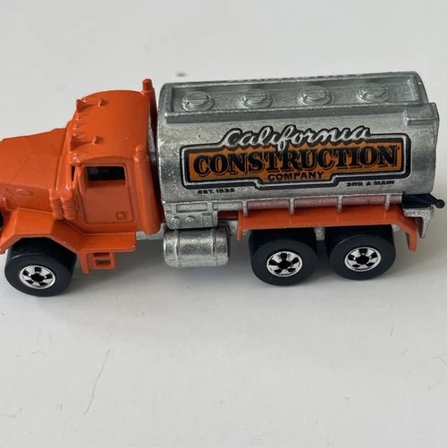 Vintage 1979 Hot Wheels Blackwall Peterbilt California Tanker Fuel Truck HK