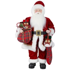 24" Santa Claus Doll Statue Home Decor Standing  Christmas Figure Ornament Toy