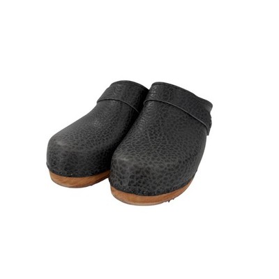 Tessa Clogs Of Vail Womens Leather Swedish Clogs Size 37 Black Textured Slip-On