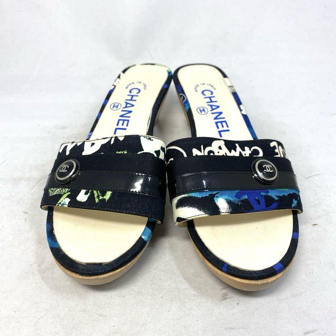 Chanel Mules Sandals Multicolor With Coco Mark Size 34 US About4 For Women thumbnail 2