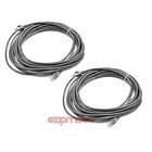 2X 25FT CAT5 CAT5E RJ-45 ETHERNET LAN NETWORK PATCH CABLE GREY MODEM PS3 XBOX