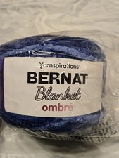 Bernat Blanket Ombre Yarn-Navy Blue Ombre Yarnspirations 1 Skeen/roll 220yd New 
