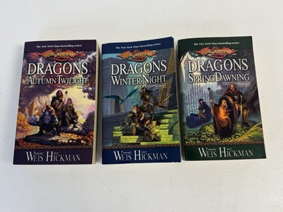 Dragonlance Chronicles Trilogy by Weis & Hickman 1-3 Complete Paperback Set WotC