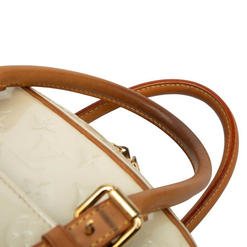 Louis Vuitton Hand Bag Tote Purse Monogram Patent Leather Off White Authentic thumbnail 21