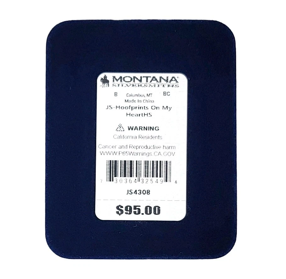 Conjunto de joyas Montana Silversmiths Hoofprints My Heart Horseshoe circonita cúbica - Precio de venta sugerido por el fabricante $95 NUEVO Foto 4 de 4