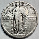1919 United States Standing Liberty Quarter SLQ, VF Better Date! Nice!