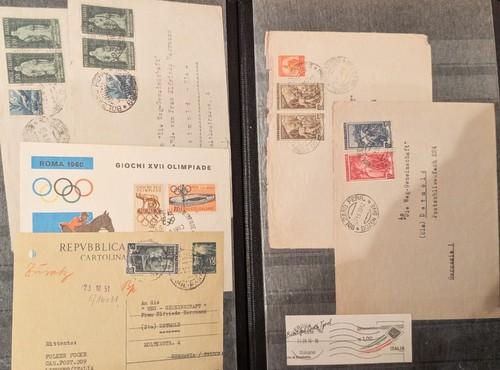 ITALY & VATICAN OLD COVERS & STAMPS IN VERY OLD ALBUM. 23 SCANS. + USED STAMPS. - Picture 19 of 23