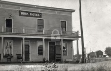 1910 Birk Hotel Russell IL Illinois Lake County RPPC Photo Postcard COPY