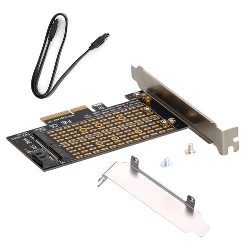 Dual-Protocol 8Gbps Adapter Card W/SATA Cable For PCI-E/NVME/SATA/M.2 SSD - Afbeelding 2 van 10