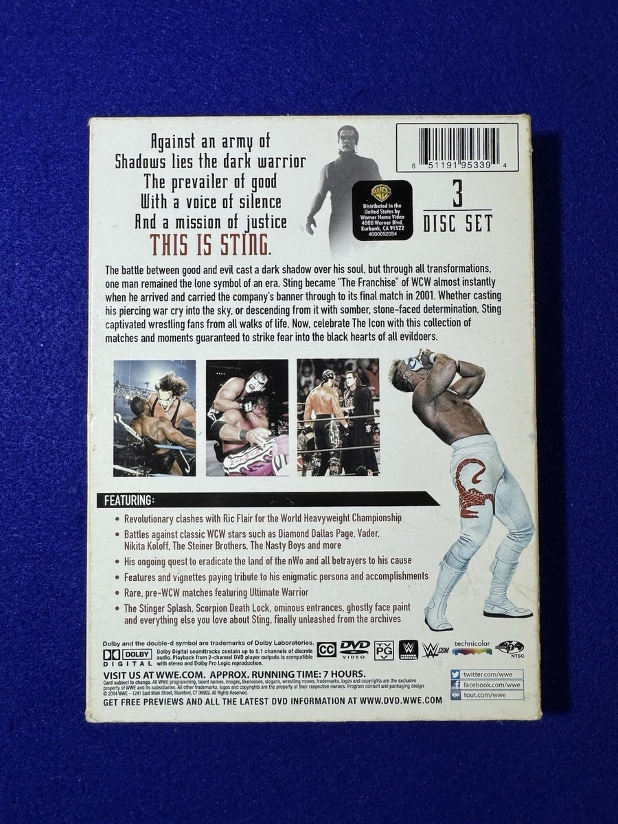 WWE: The Best of Sting DVD Box Set 3-Disc Set Wrestling WCW | eBay