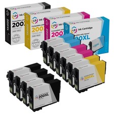 LD 10pk Replacement for Epson 200 XL Ink 200XL T200XL120 Black Cyan Yellow