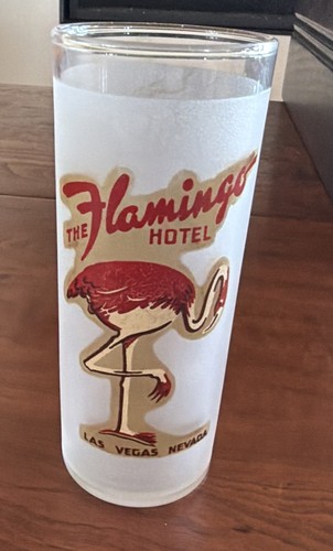 1940’s Flamingo Hotel Casino Las Vegas Nevada Frosted Glass Amazing Graphics