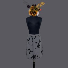 Kathie Lee Collection vintage Floral Gray Skirt