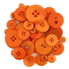 5.5-Ounce Buttons Galore Hand Dyed Buttons Outrageous Orange Craft Buttons