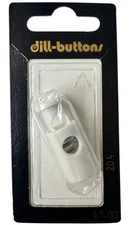 Cord Stopper Lock White 1/8" 1-Pack Cylinder 28MM Vintage Dill 204 Ridged Ends