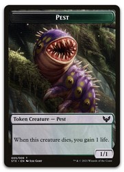 Pest Token #005/009 Strixhaven: School of Mages MTG